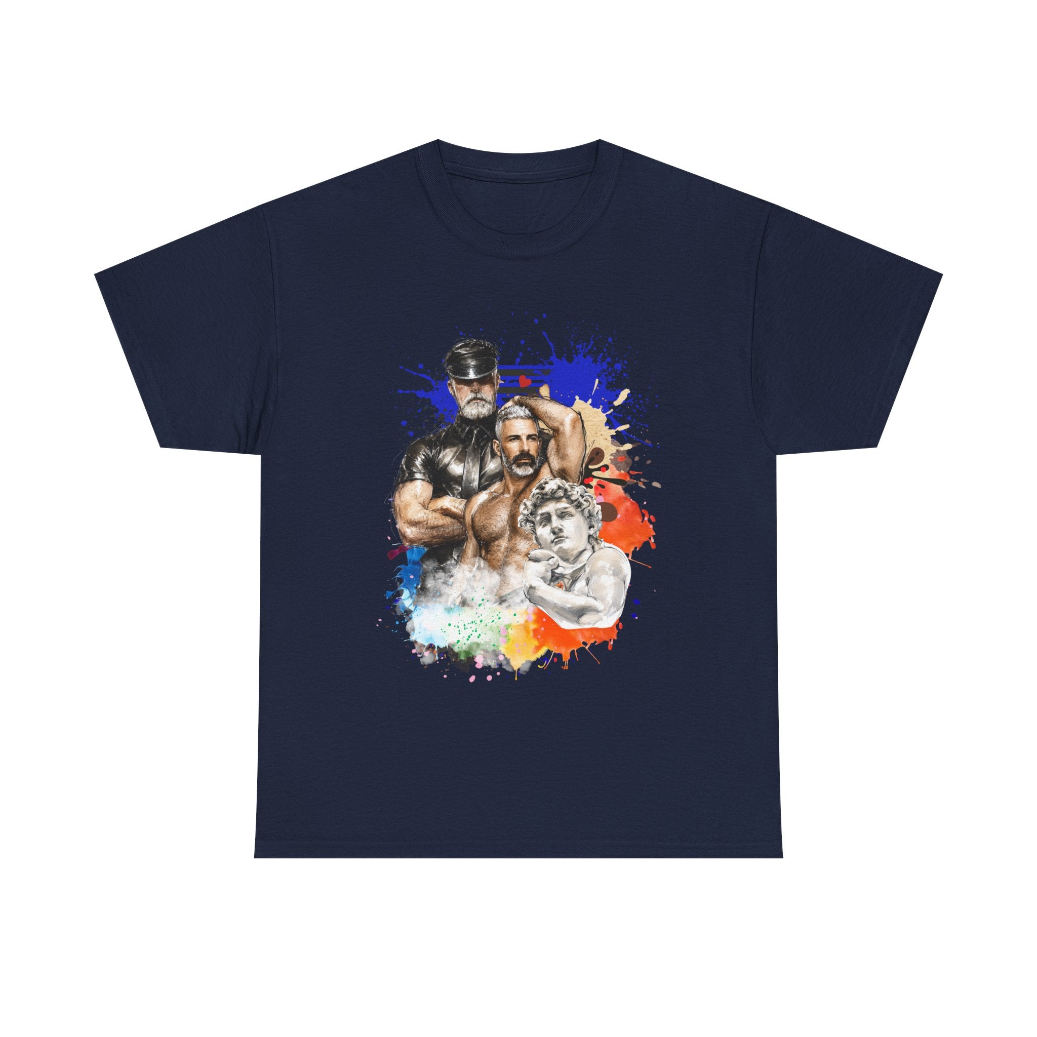 Leather Daddy Pride T-Shirt — Rainbow Gay Brotherhood Illustration Tee