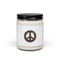 Peace Sign 9oz Soy Candle — Floral Boho Scented Jar