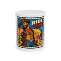 Retro ‘Ride Proud’ Cowboy Ceramic Mug — Vintage Western Coffee Cup (11oz & 15oz)