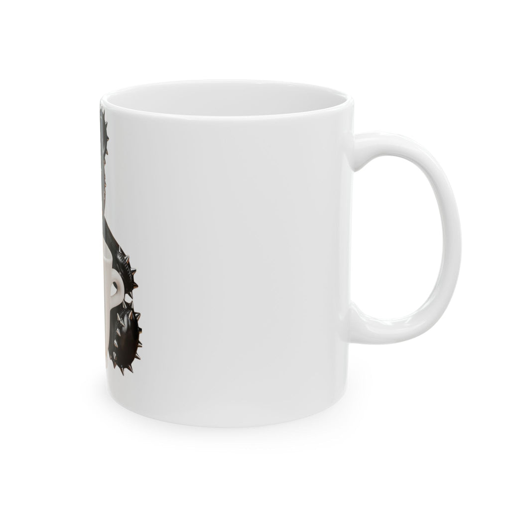 Gothic Spiked Teddy Bear Coffee Mug – Dark Punk 11oz/15oz Ceramic