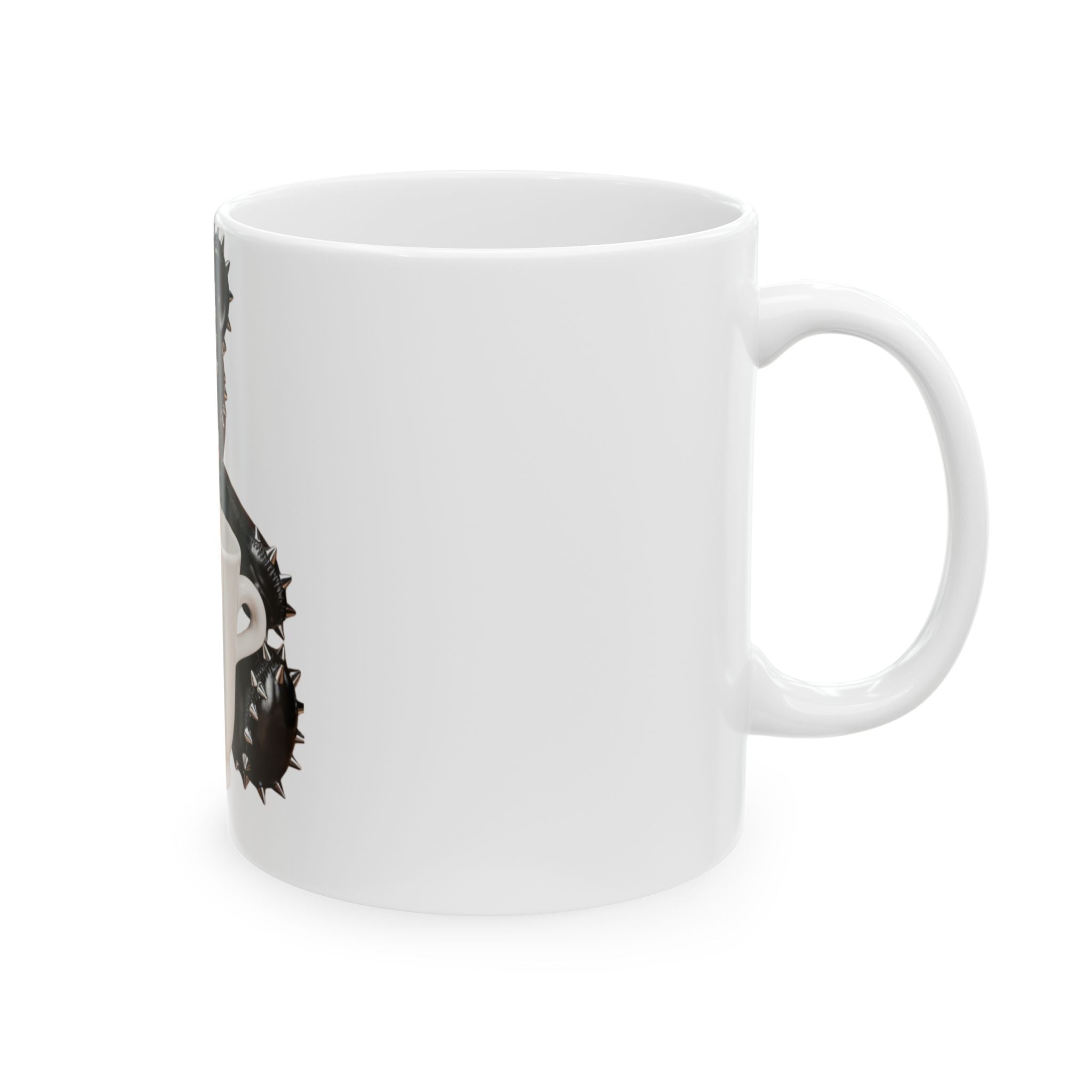Gothic Spiked Teddy Bear Coffee Mug – Dark Punk 11oz/15oz Ceramic