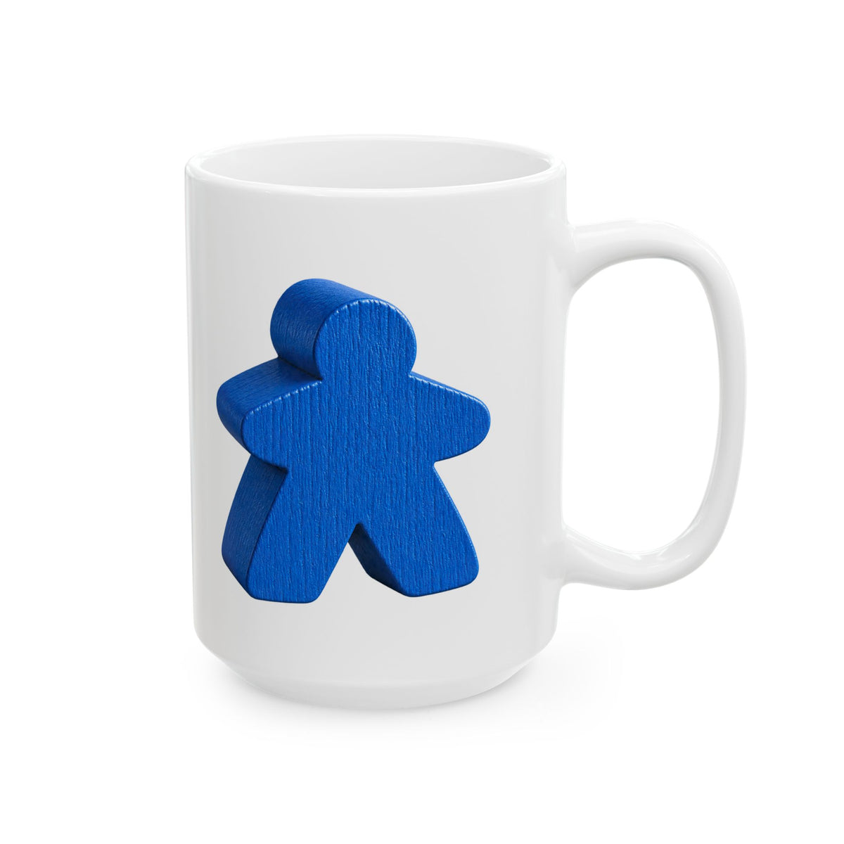 Blue Face Profile Ceramic Mug — Minimalist Abstract Art Coffee Cup (11oz, 15oz)