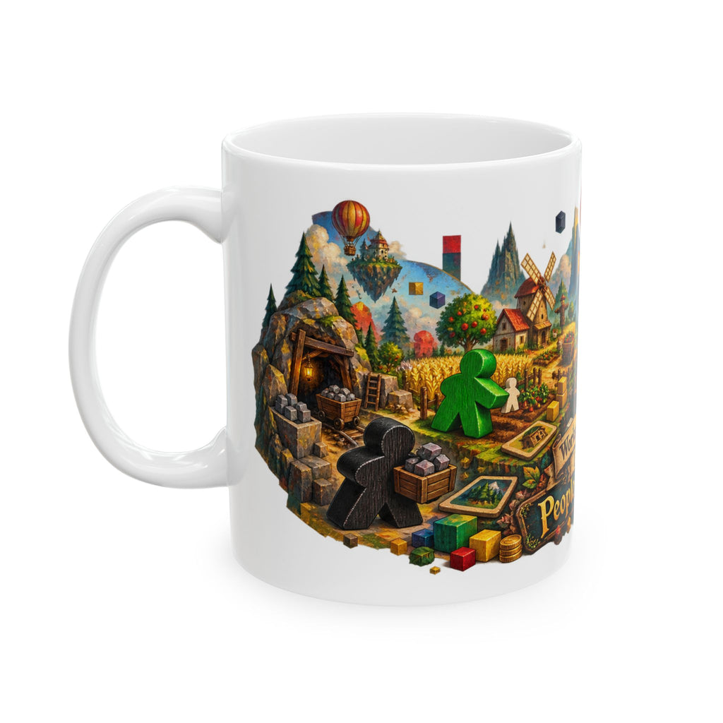 Board Game Mug — "Worker Placement? I Prefer People Placement" Ceramic Coffee Cup (11oz/15oz)