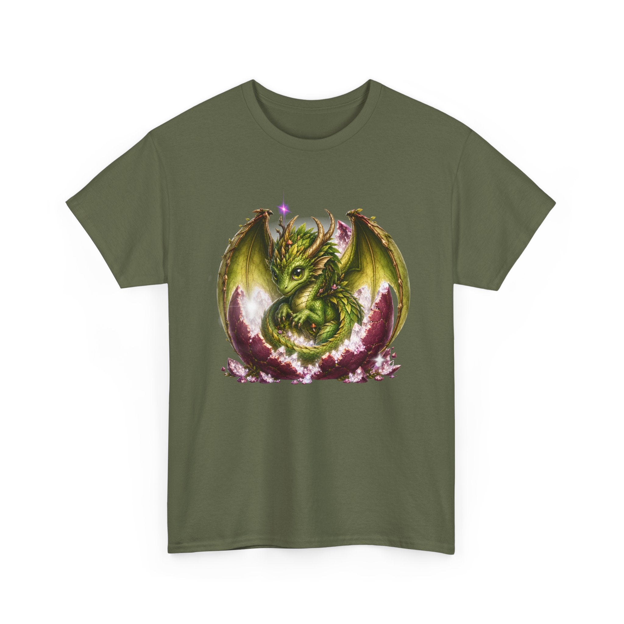 Dragon Hatchling Tee — Cute Green Baby Dragon Graphic T-Shirt