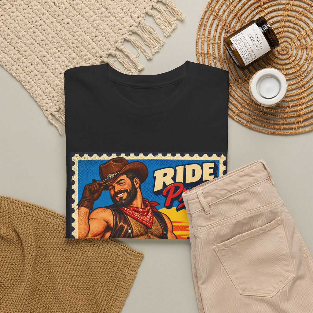 Gay Bear Shirt – Vintage Bear Pride Pin-Up T-Shirt, Retro Postage Stamp Art, LGBTQ Bear Culture Tee.