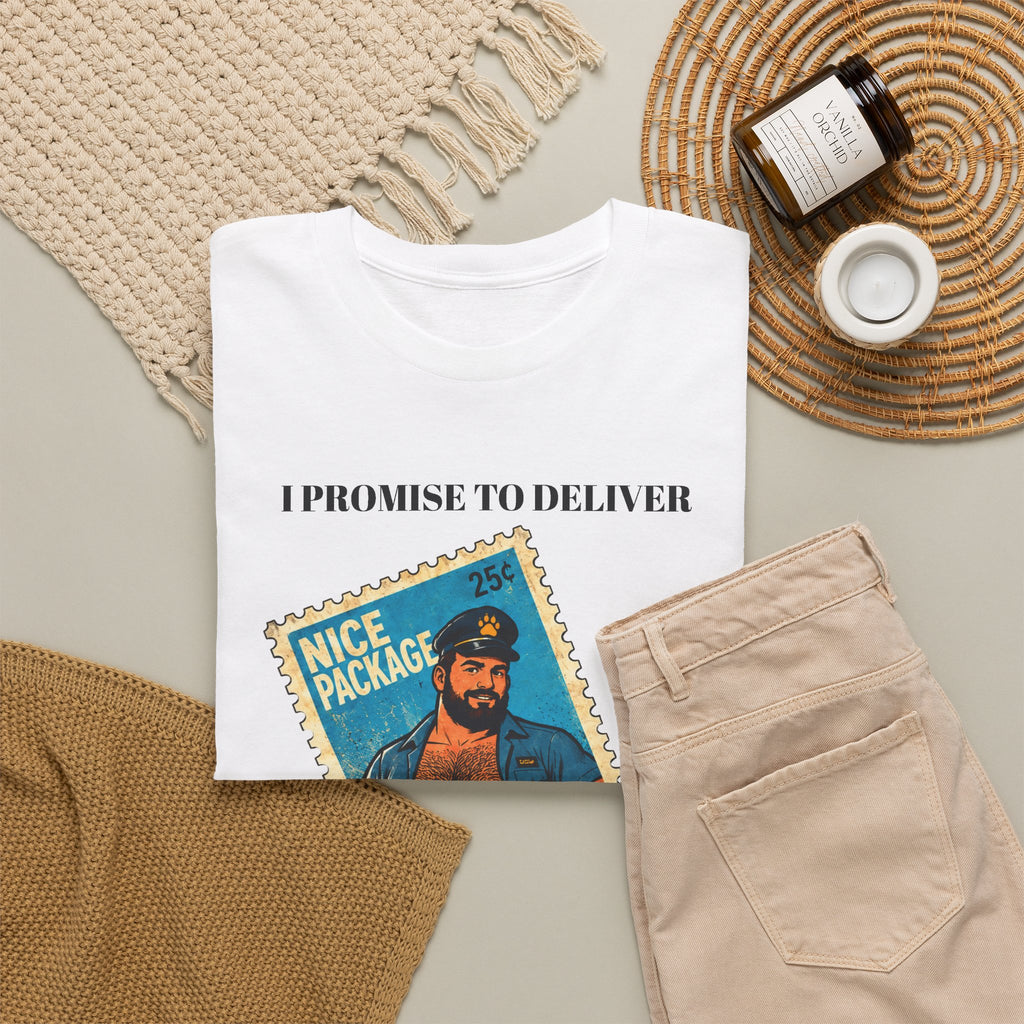 Gay Bear Shirt – Vintage Bear Pride Pin-Up T-Shirt, Retro Postage Stamp Art, LGBTQ Bear Culture Tee.