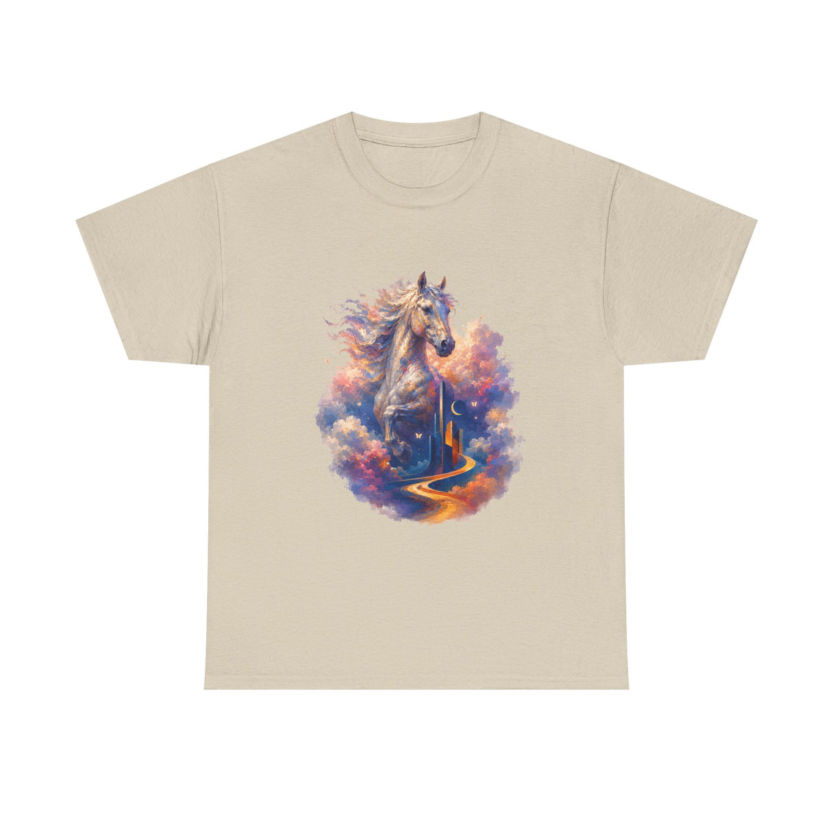 Majestic Horse Graphic T-Shirt | Colorful Fantasy Horse Tee | Gift for Horse Lovers | Equine Art Unisex Shirt