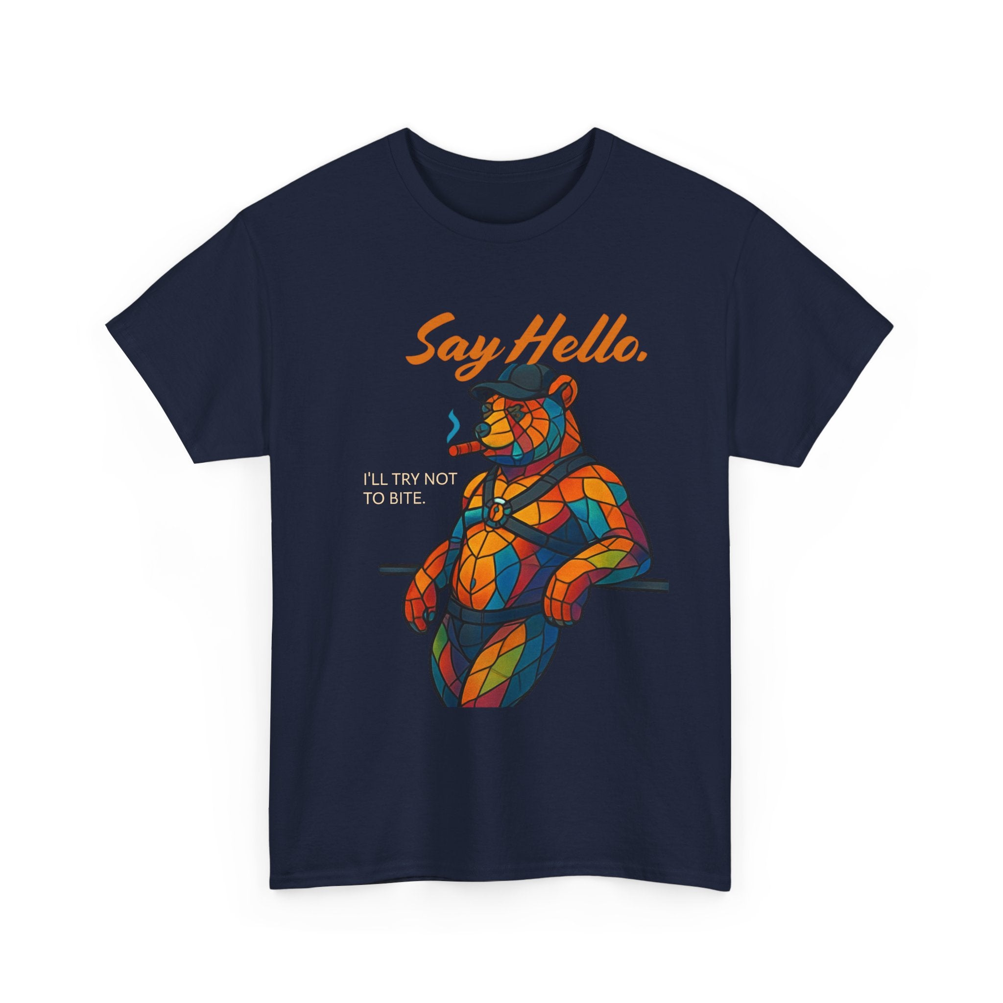 Bear Daddy Cigar Tee — "Say Hello, I’ll Try Not to Bite"