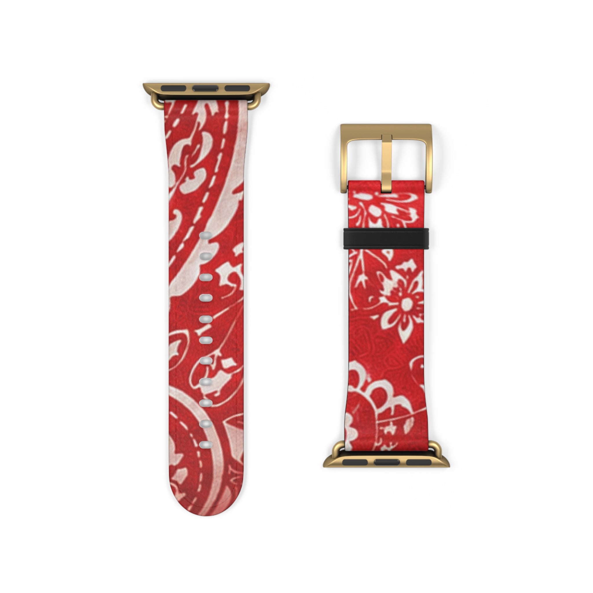 Red Bandana Pattern Watch Band — Hanky Code Style