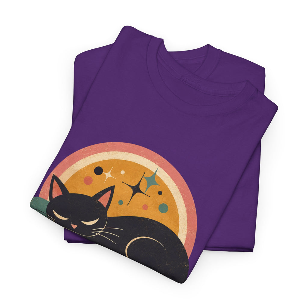 Nap Queen T-Shirt – Cute Sleeping Cat Graphic Tee. Tangentsies Mod Cat t-shirt designs