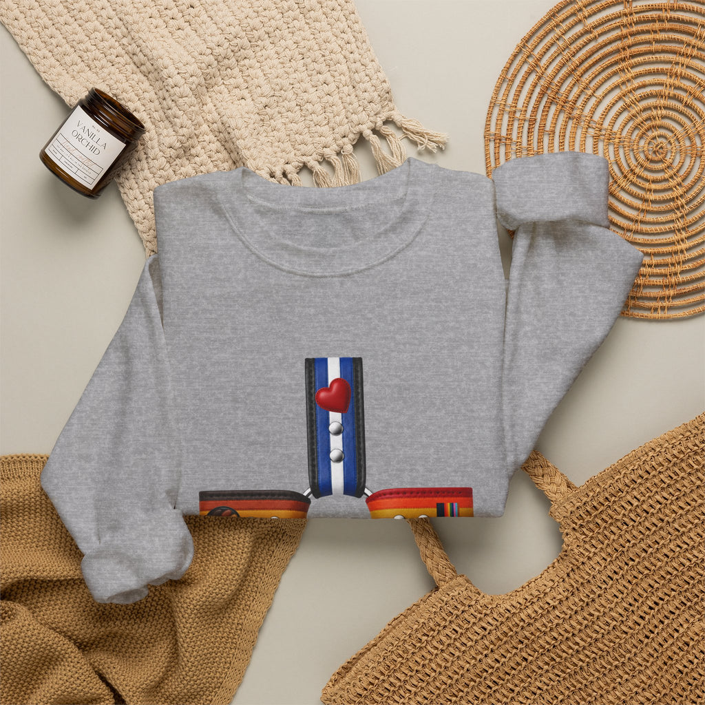Plus Sign Pride Sweatshirt — LGBTQ+ Flags Graphic Crewneck