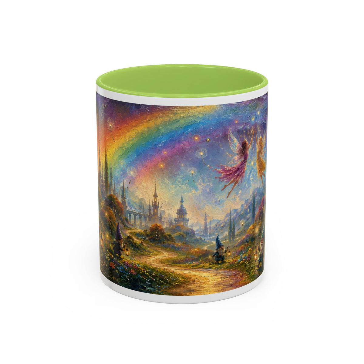 Fantasy Fairyland Coffee Mug — Rainbow Castle Magical Woodland Tea Cup