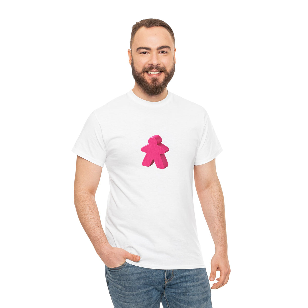 Pink Meeple Minimalist T‑Shirt