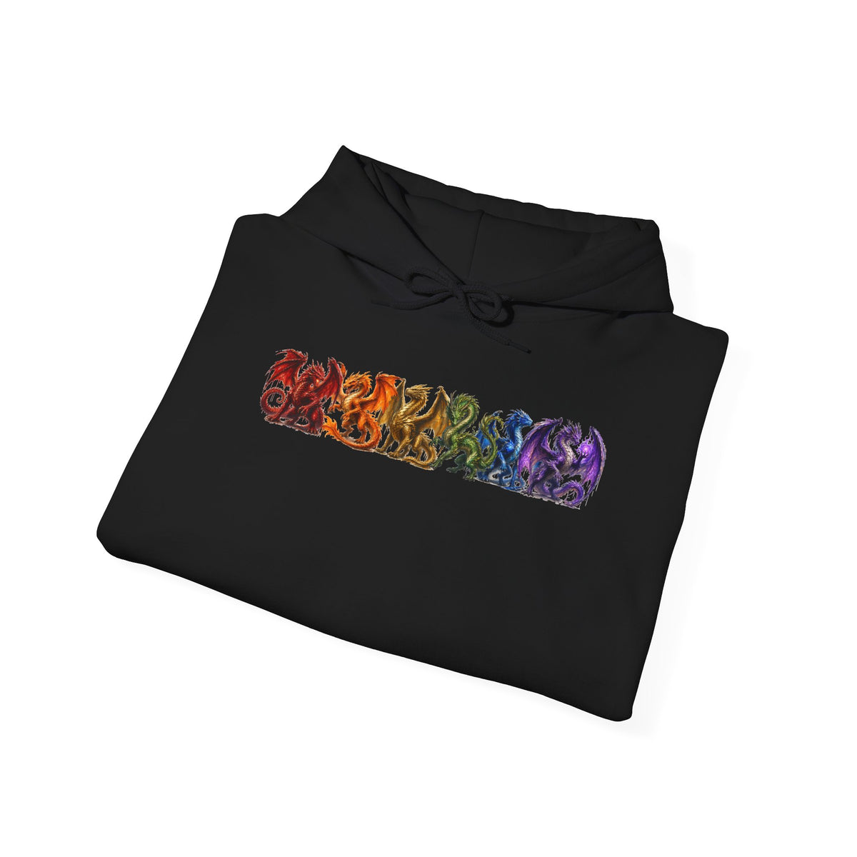 Hoodie — Rainbow Floral Foxes Graphic Pullover