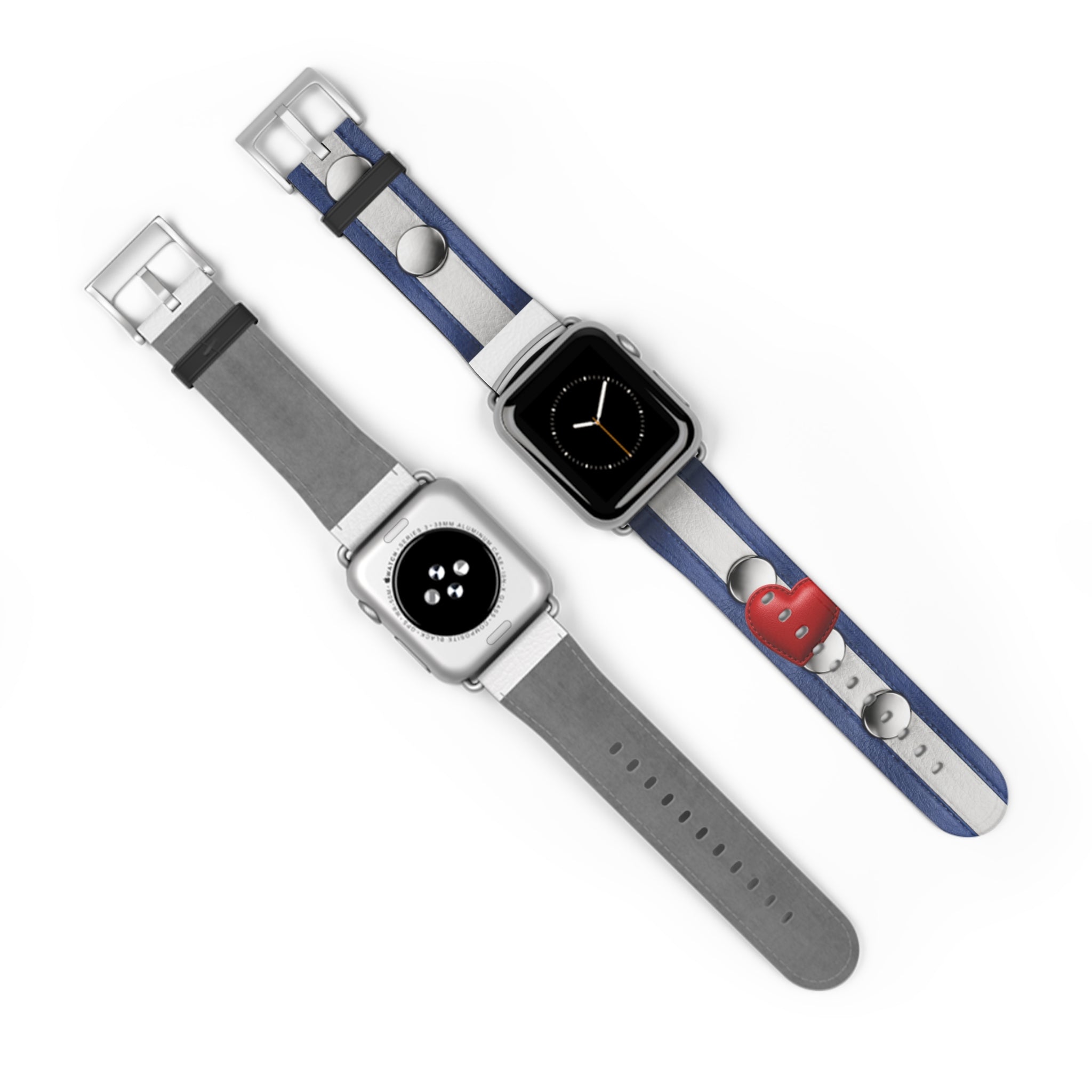 Watch Band — Blue Stripes with Water Droplets Smartwatch Band