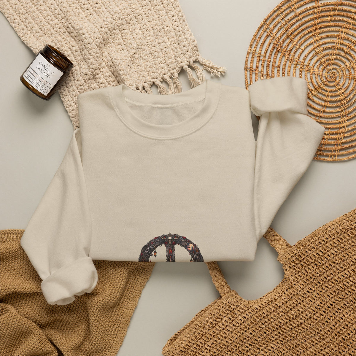 Peace Sign Crewneck Sweatshirt — Vintage Floral Peace Symbol Graphic