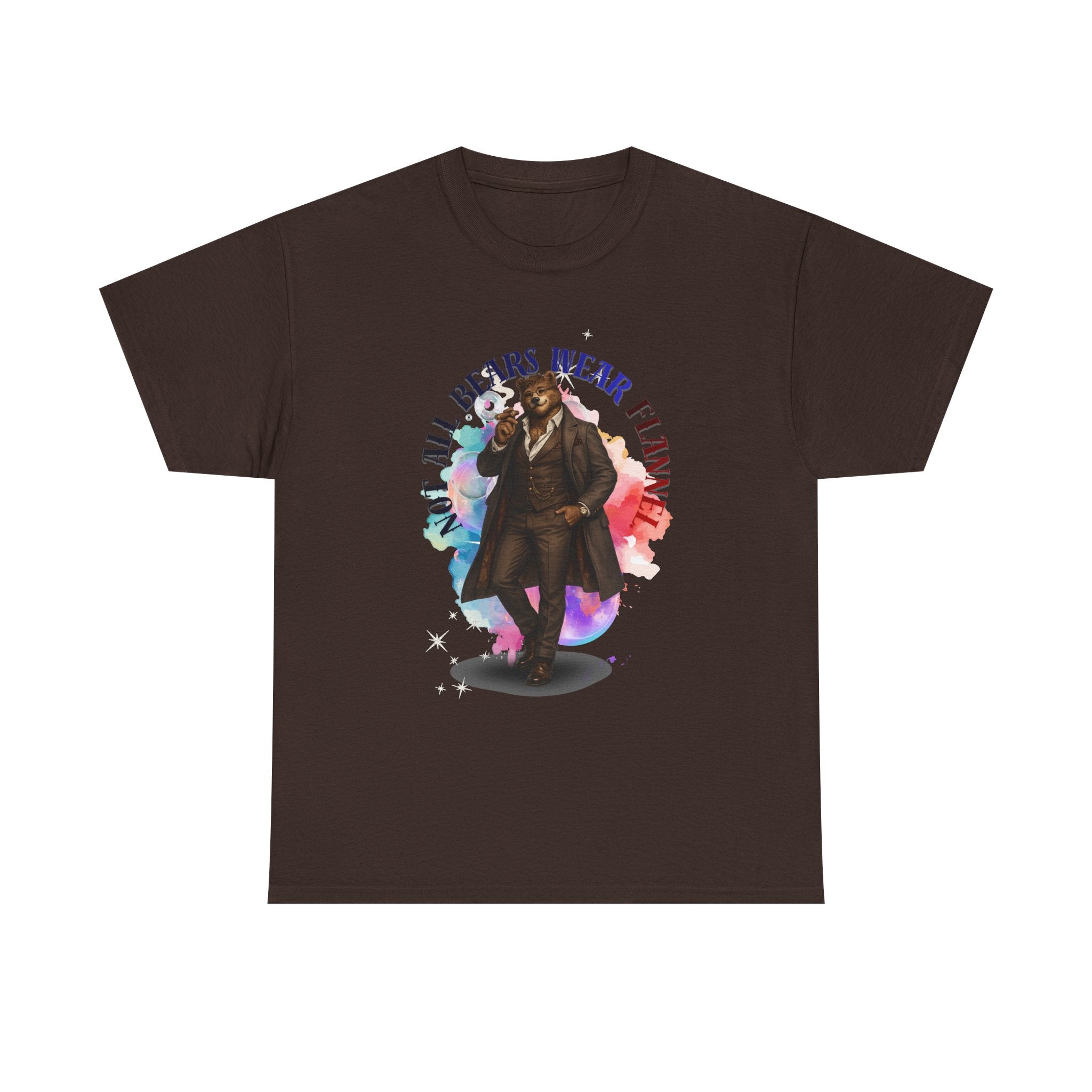 Bear Hunter Graphic Tee — "Not All Bears Wear Flannel" Vintage Outdoors T-Shirt