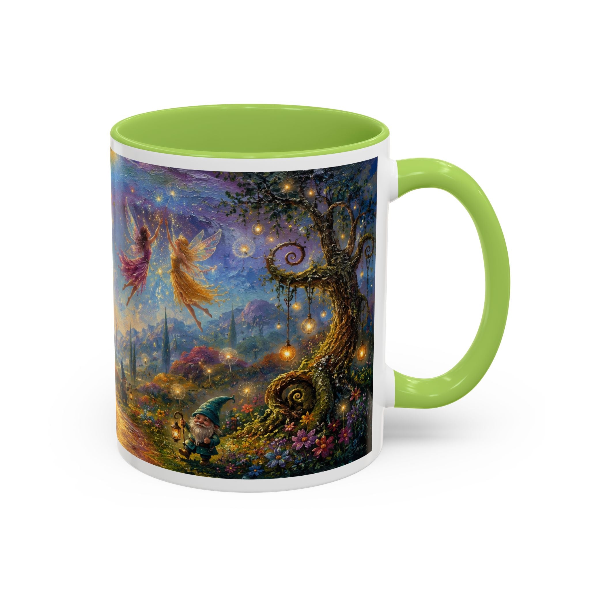Fantasy Fairyland Coffee Mug — Rainbow Castle Magical Woodland Tea Cup