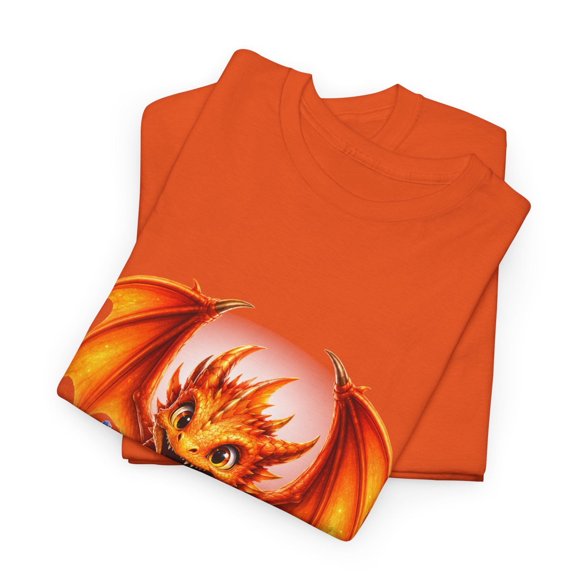 Dragon Hatchling T-Shirt — Cute Orange Baby Dragon Splash Design