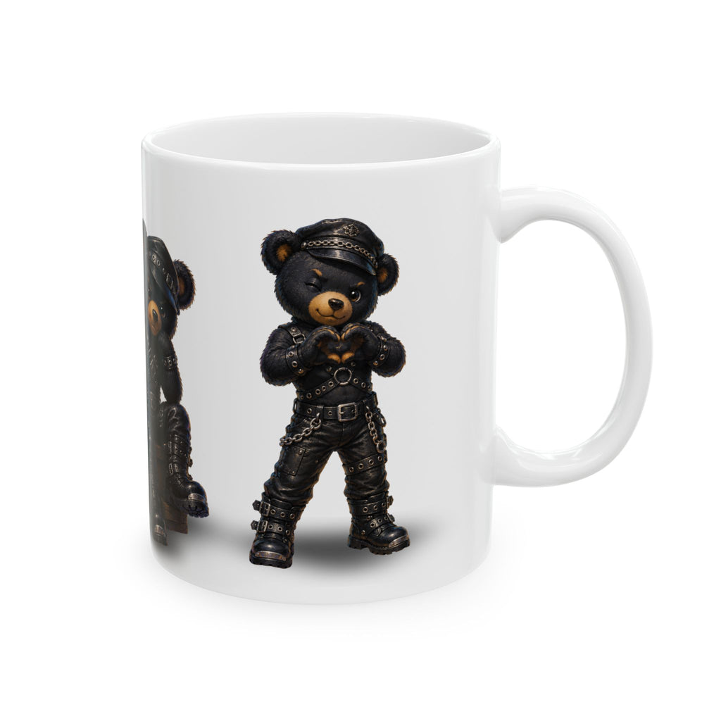 Biker Teddy Bears Ceramic Mug (11oz | 15oz) — Cute Motorcycle Punk Coffee Cup