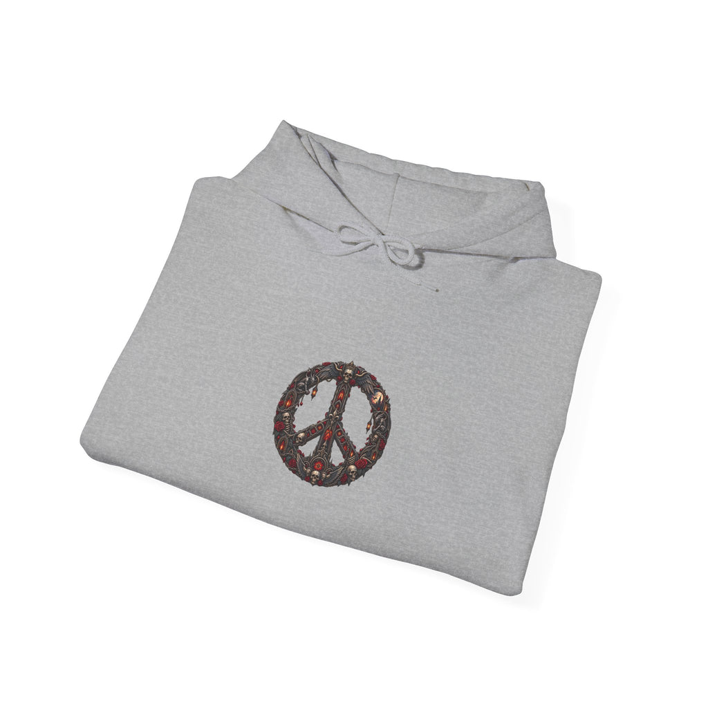 Peace Sign Hoodie - Floral Peace Symbol Graphic Pullover