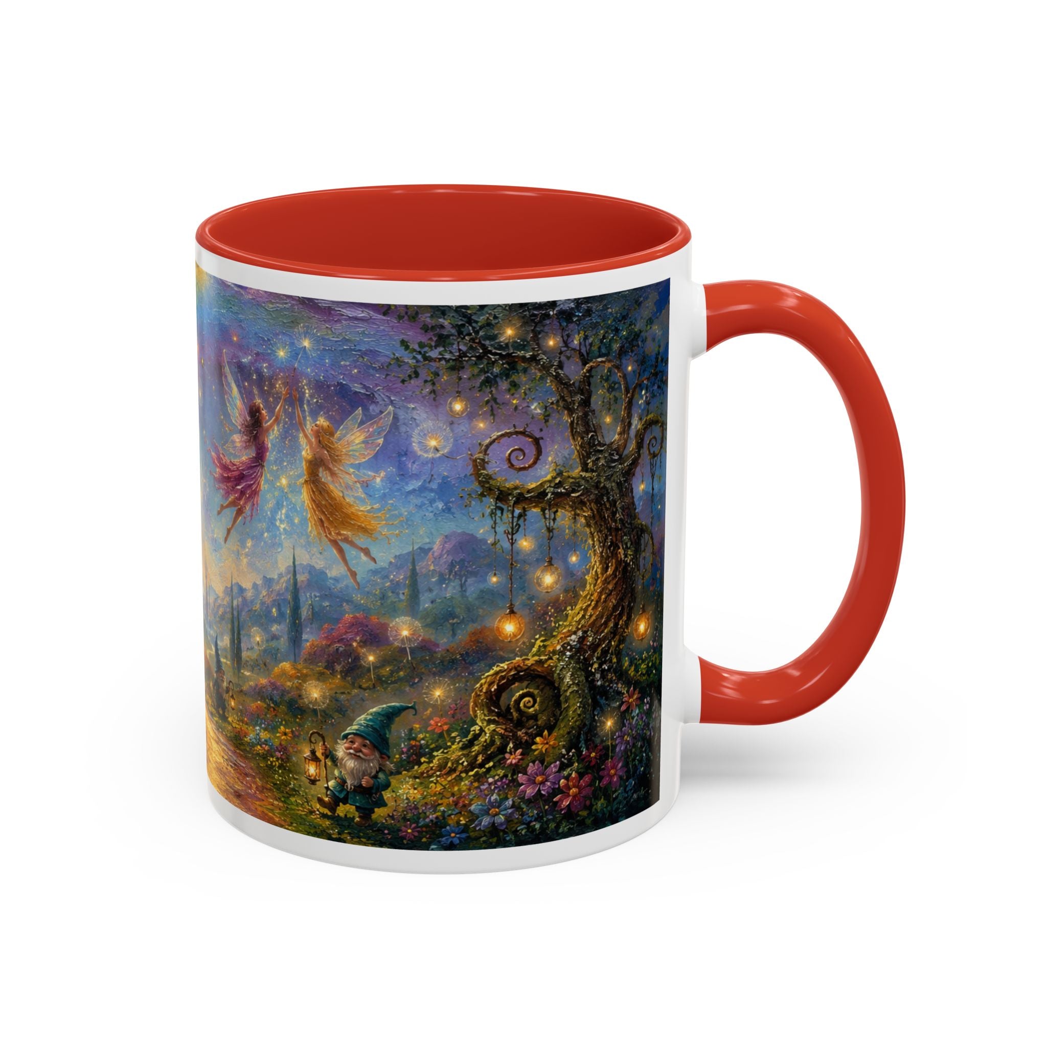 Fantasy Fairyland Coffee Mug — Rainbow Castle Magical Woodland Tea Cup