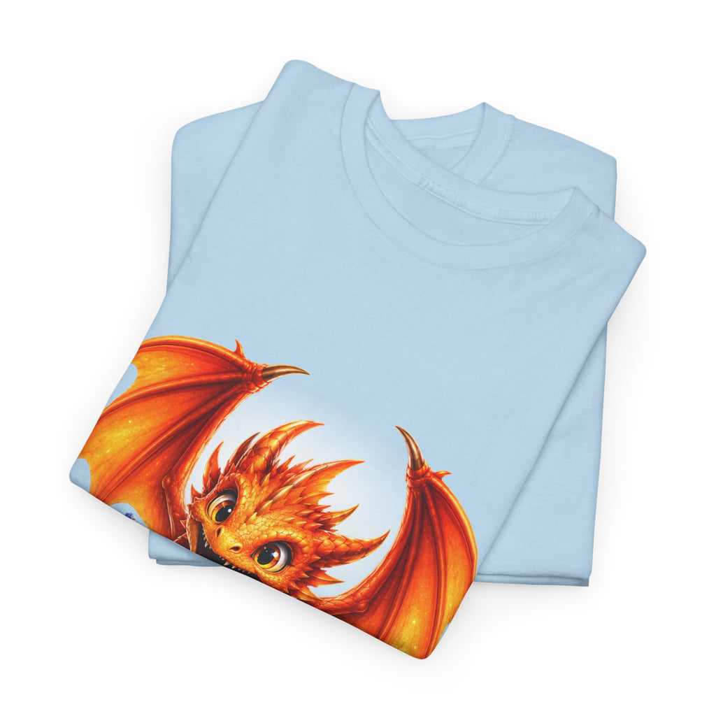 Dragon Hatchling T-Shirt — Cute Orange Baby Dragon Splash Design