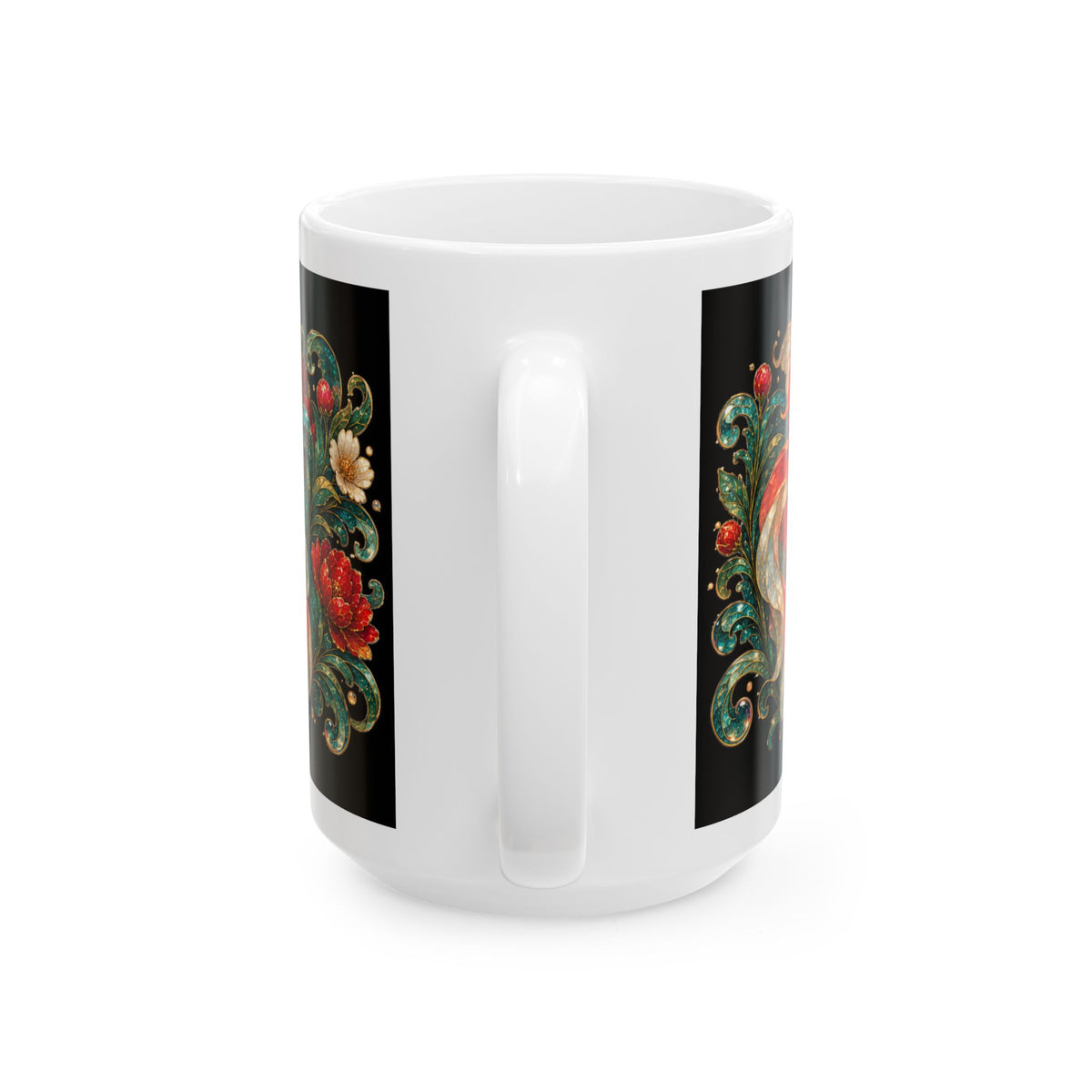 Ceramic Goldfish Mug — “I Came. I Saw. I Forgot.” Vintage Floral Goldfish Coffee Cup
