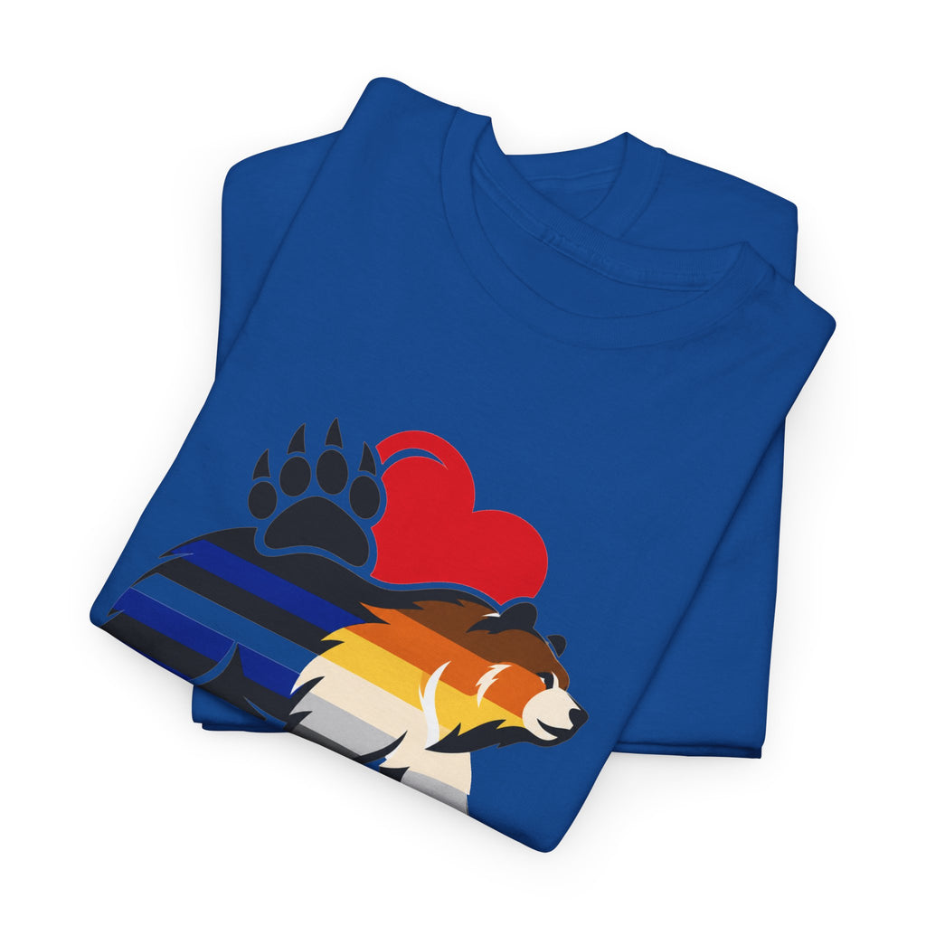 Proud & Bearly Tamed Bear T-Shirt. Men's Leather and bear pride shirt.