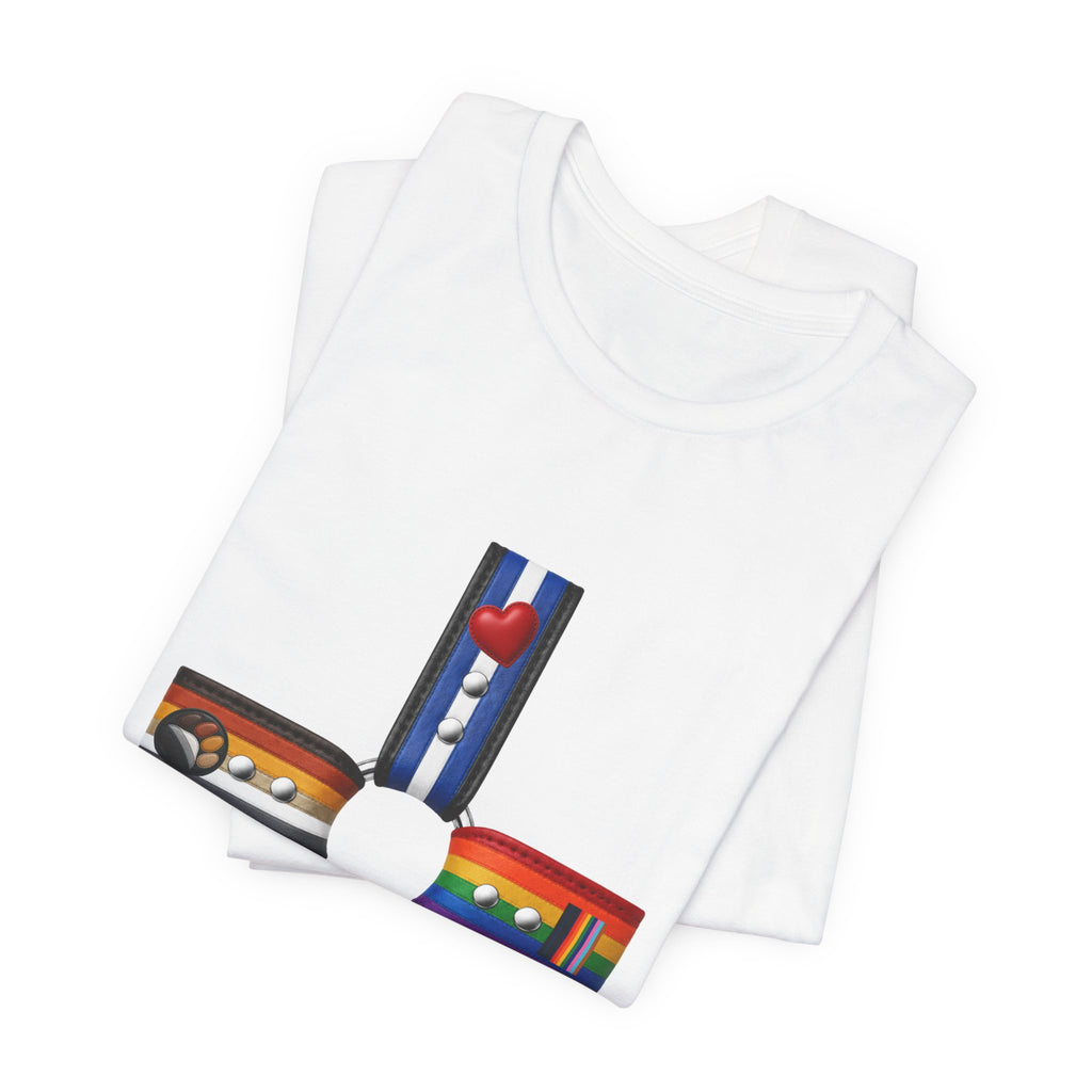 Cross of Pride T‑Shirt — LGBTQ+ Flag Collage Tee