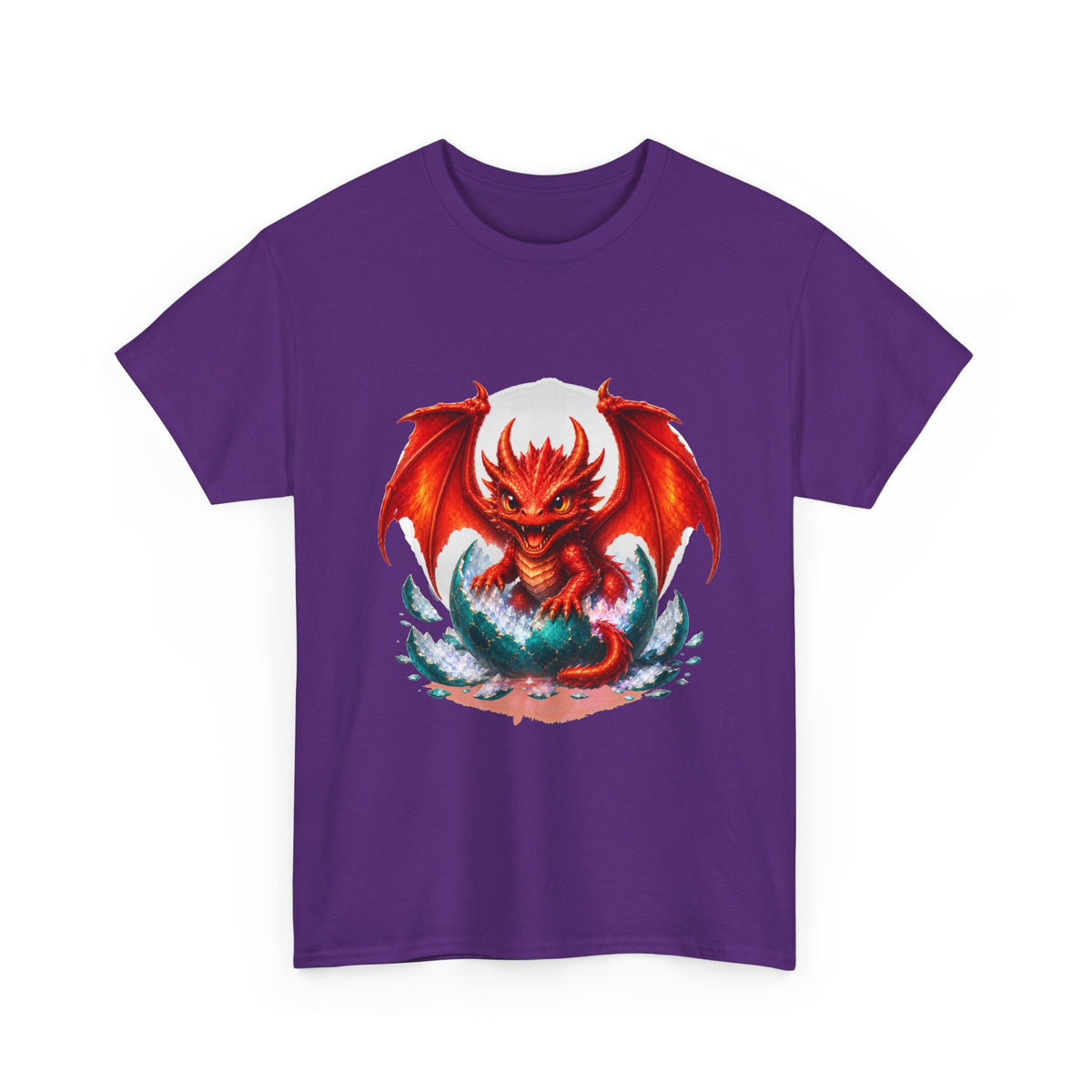 Dragon Hatchling T-Shirt — Cute Red Dragon Hatching Design