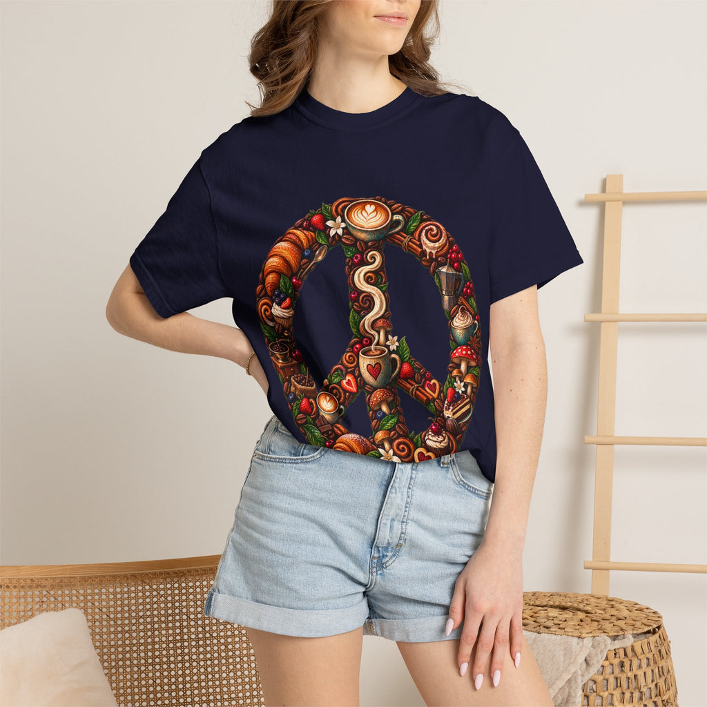 Peace Sign Autumn T‑Shirt — Harvest & Pumpkin Spice Graphic Tee