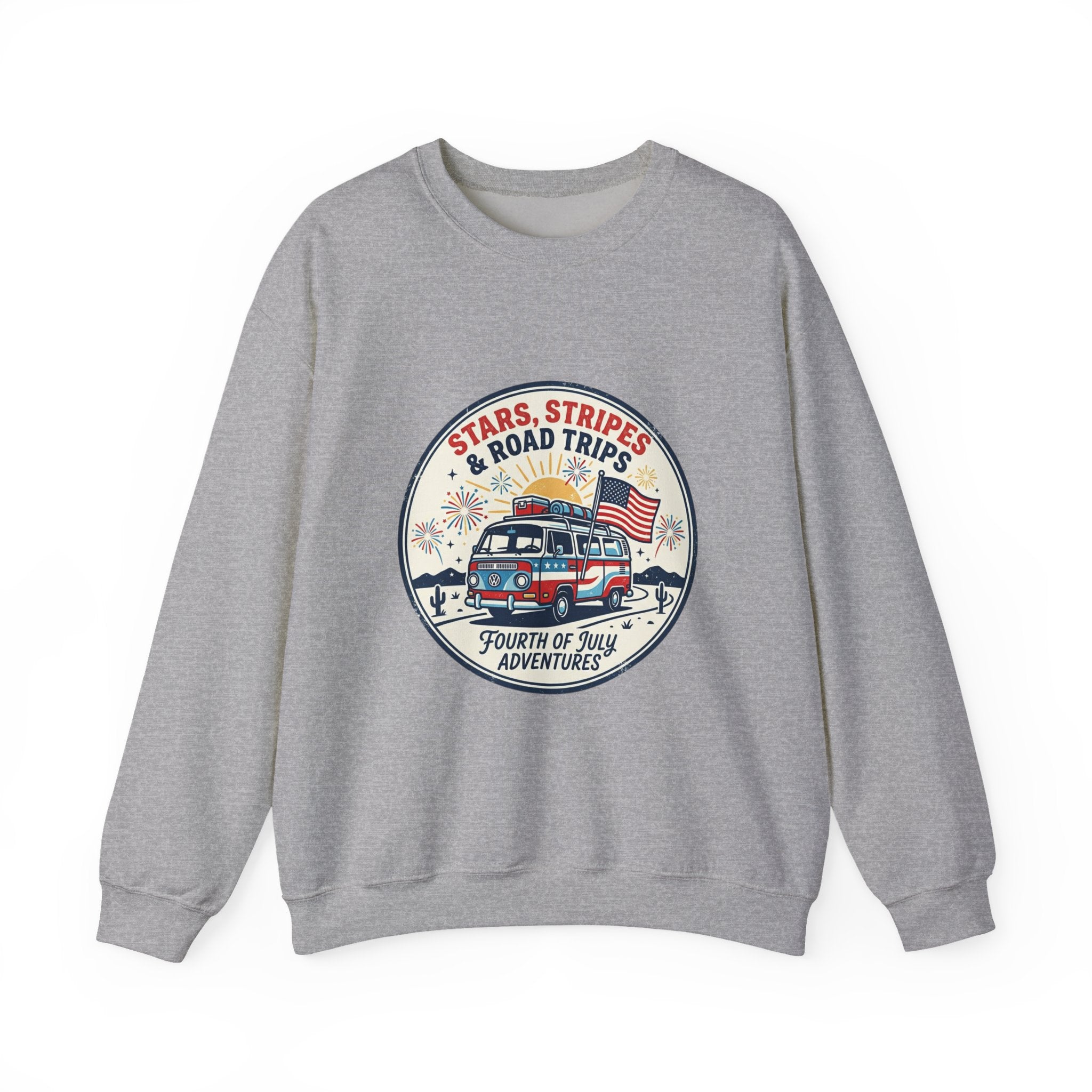 Stars & Stripes Road Trips Sweatshirt | vintage USA, red white blue