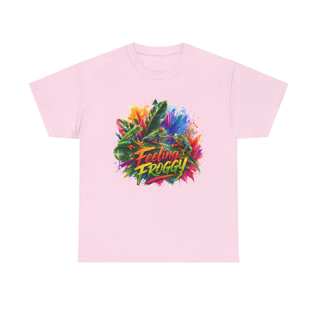 Feeling Froggy T-Shirt – Colorful Frog Graphic Tee