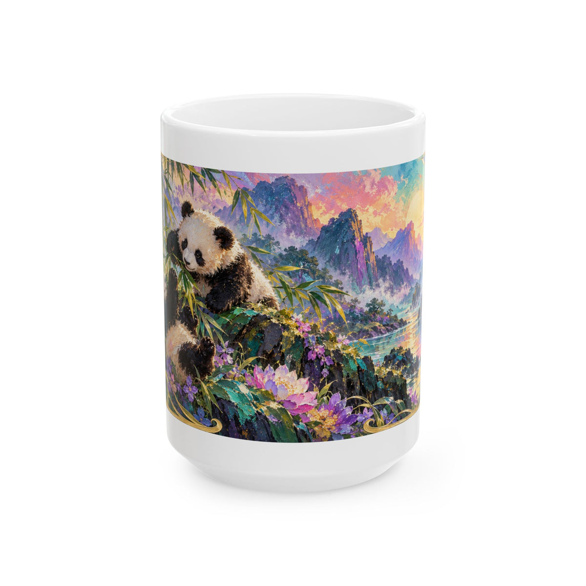 Panda Mugs – Asian-Inspired Art Nouveau Nature Collection