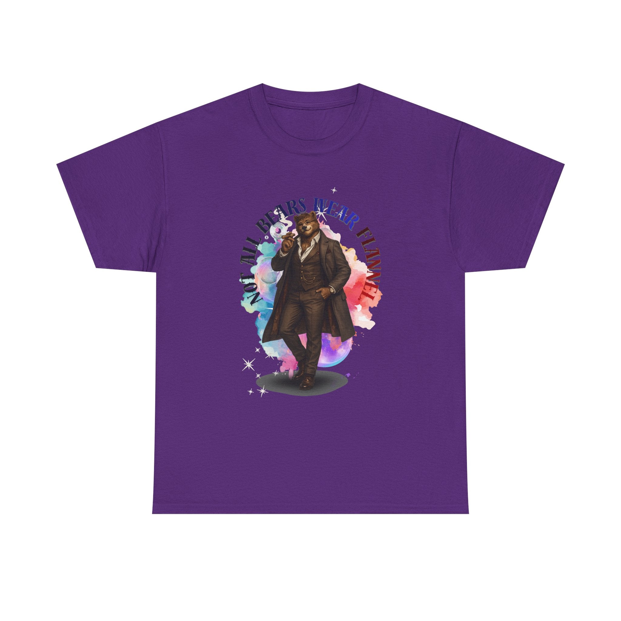 Bear Hunter Graphic Tee — "Not All Bears Wear Flannel" Vintage Outdoors T-Shirt