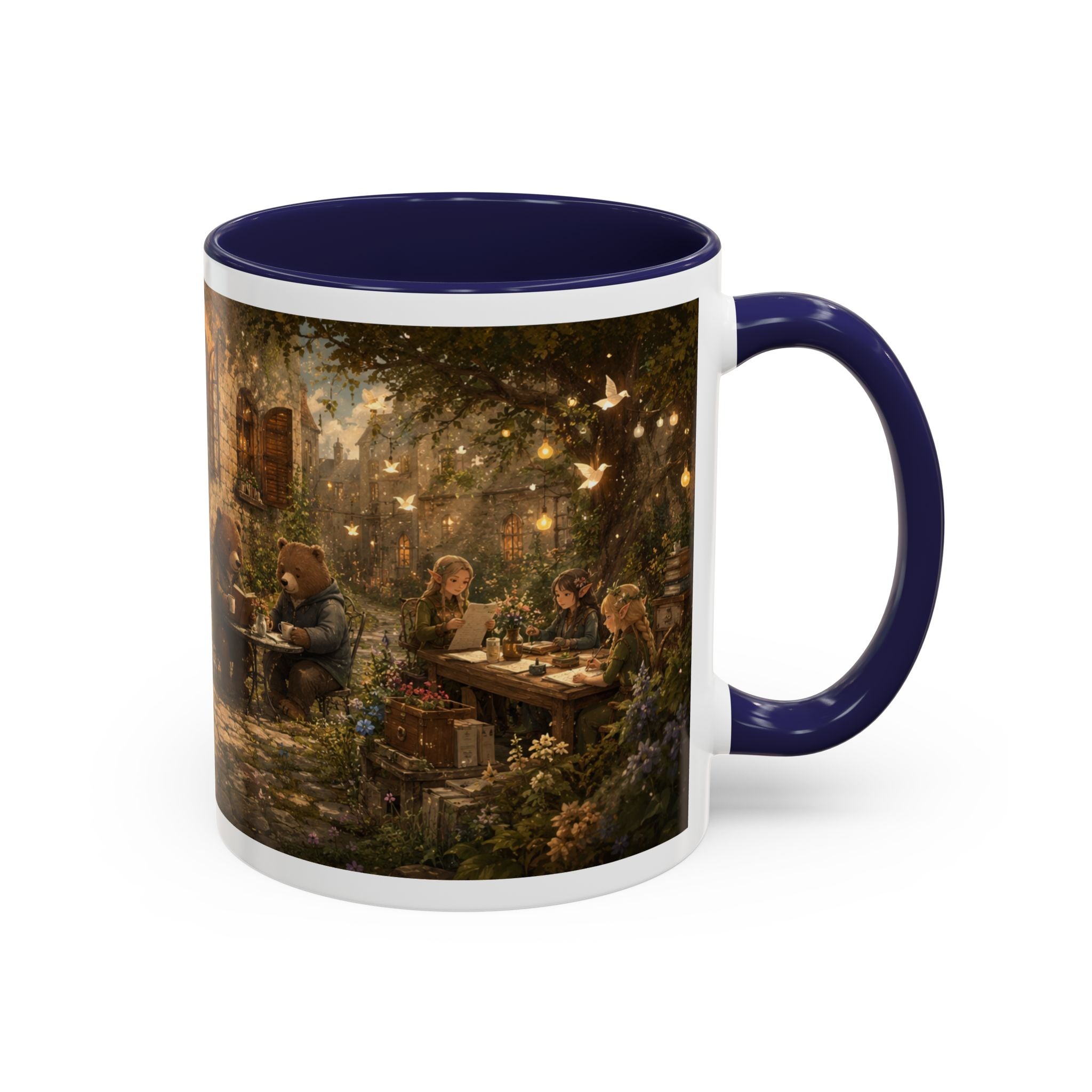 Whimsical Woodland Café Accent Coffee Mug — Cozy Fairy Tale Scene (11/15oz)