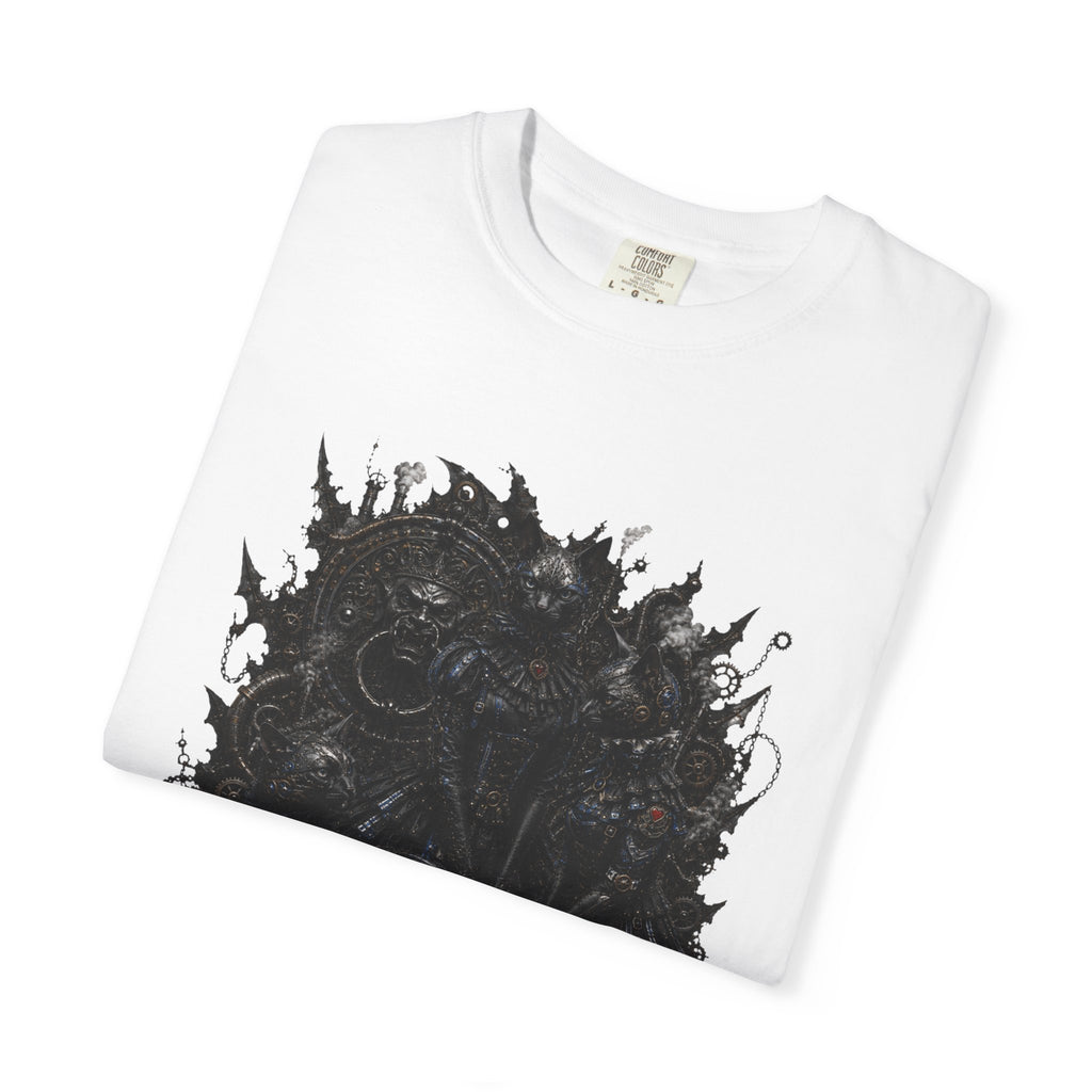 Floral Noir Graphic T-Shirt. Temple Cats. Cat people shirt. IYKYK shirt. Black cats. Steampunk cats shirt. Gothis Cats t-shirt.