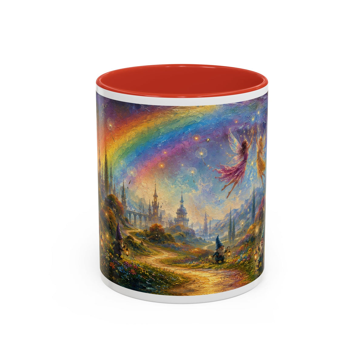 Fantasy Fairyland Coffee Mug — Rainbow Castle Magical Woodland Tea Cup