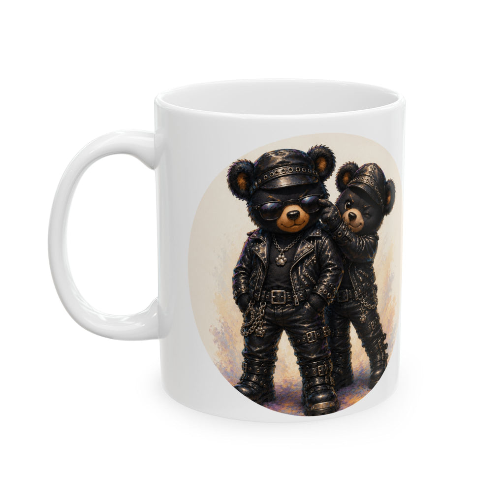 Bear Astronaut Ceramic Mug – Cute Vintage Space Teddy Coffee Cup (11oz, 15oz)