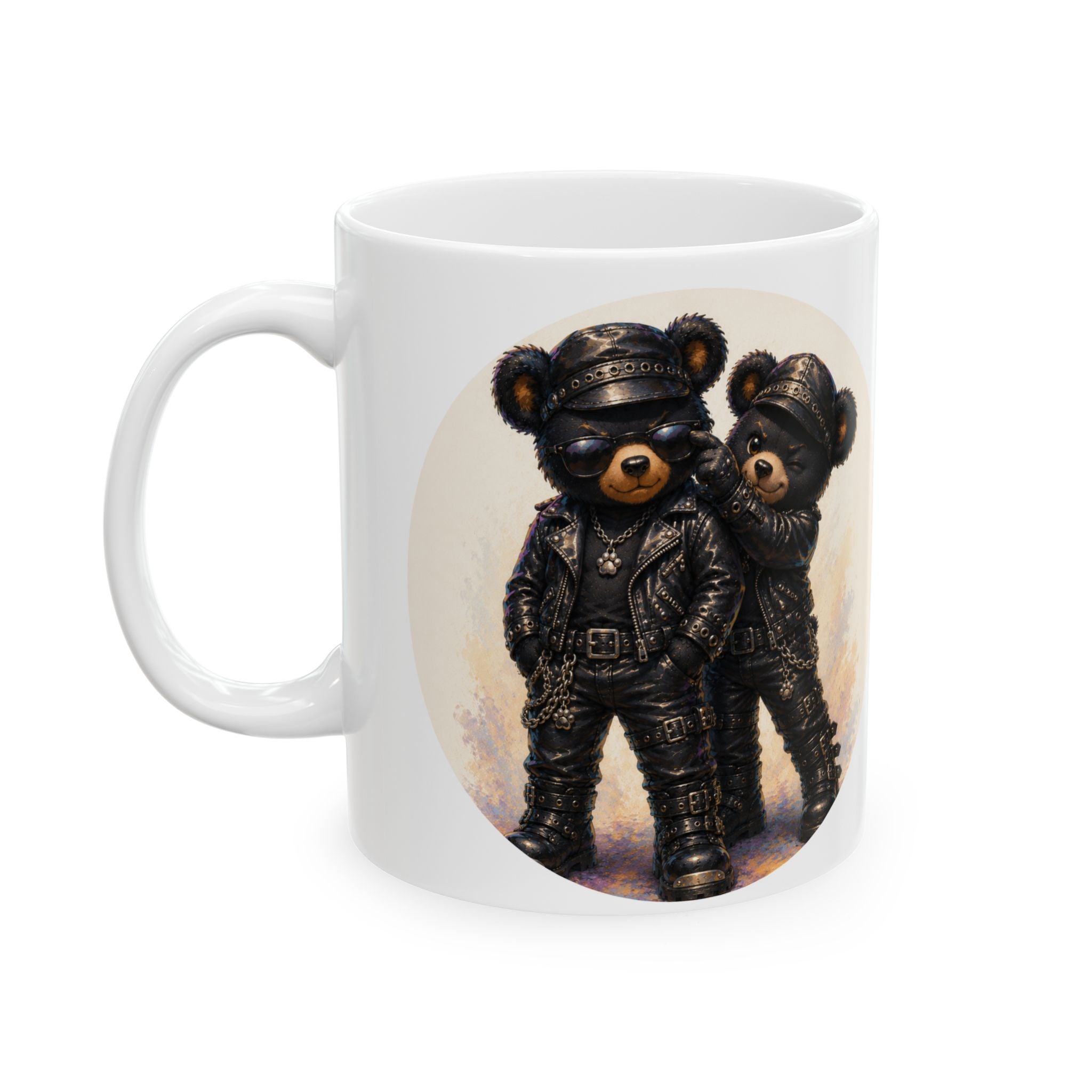Bear Astronaut Ceramic Mug – Cute Vintage Space Teddy Coffee Cup (11oz, 15oz)