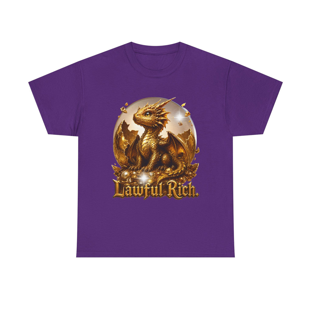 T-Shirt — "Lawful Rich" Gold Dragon Graphic Tee