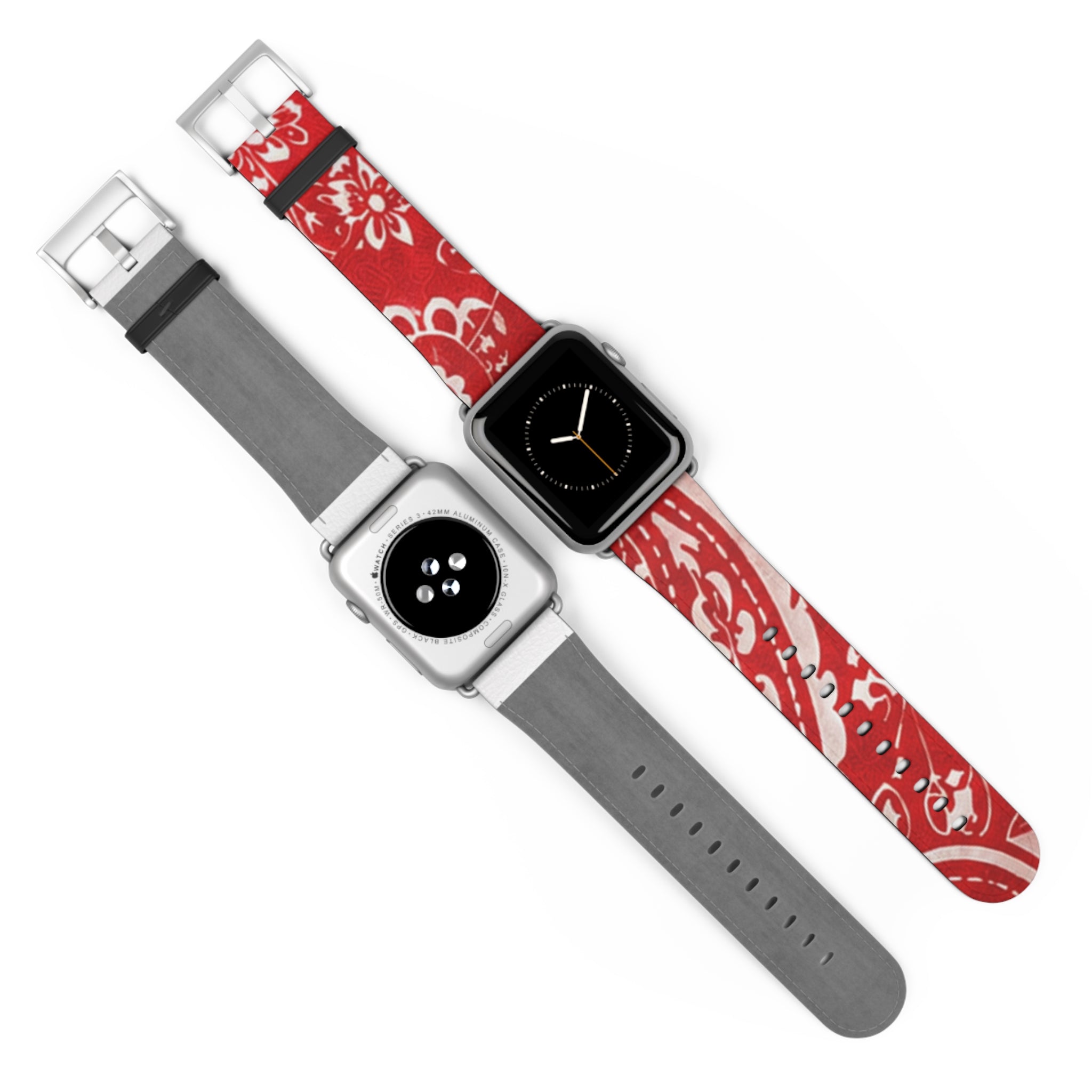 Red Bandana Pattern Watch Band — Hanky Code Style