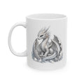 White Dragon Ceramic Mug — Artistic Dragon Lover Coffee Cup (11oz, 15oz)