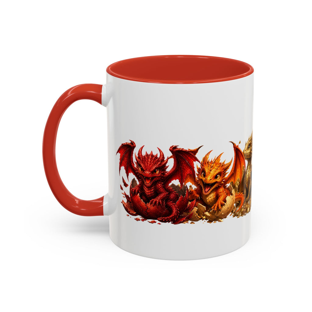 Dragon Element Accent Coffee Mug — Colorful Baby Dragon Lineup (11/15oz)