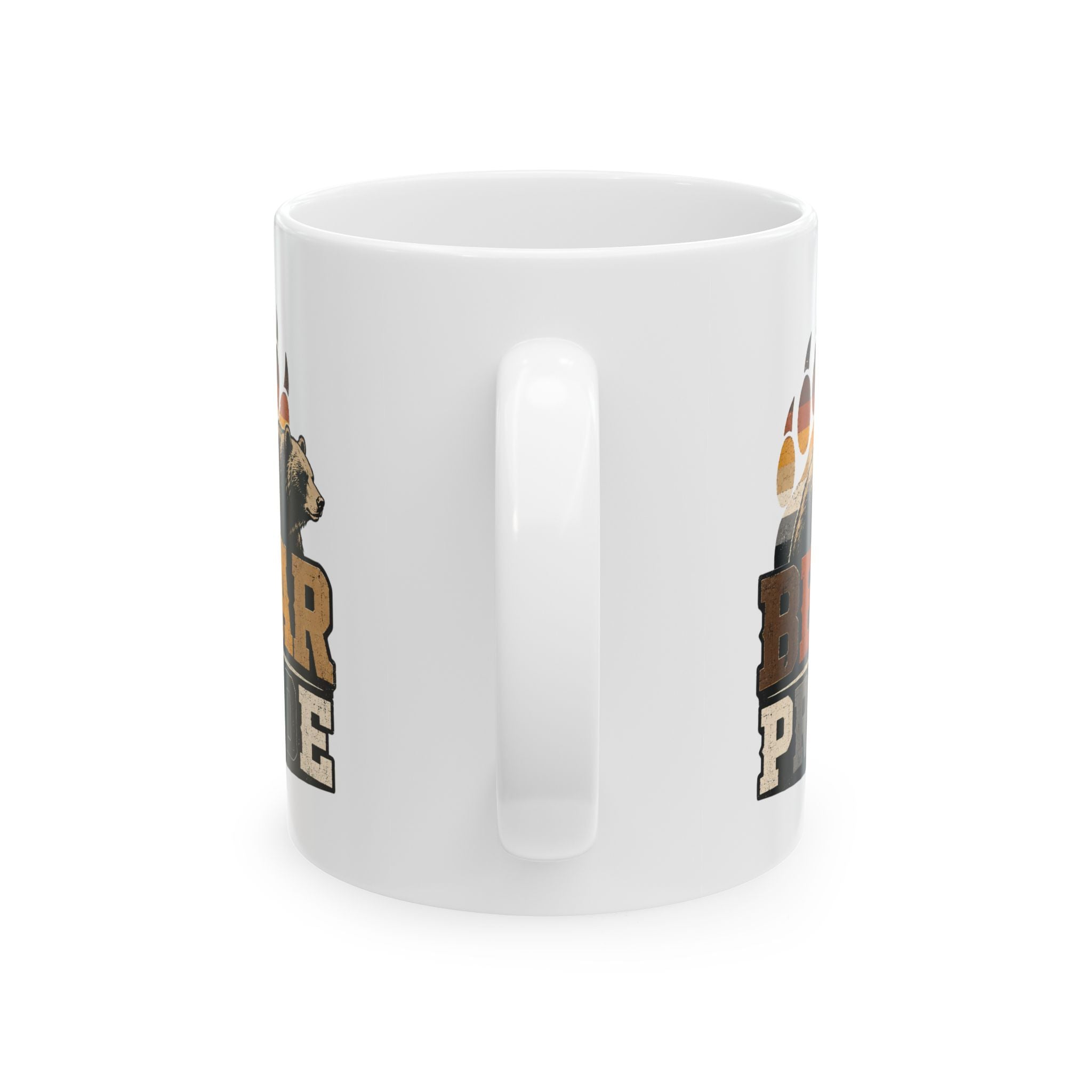 Retro Camper Coffee Mug – 'Campfire' Vintage Outdoor Camping Ceramic Mug (11oz/15oz) Bear Pride. LGBTQ pride mug. Bear Pride Mug.