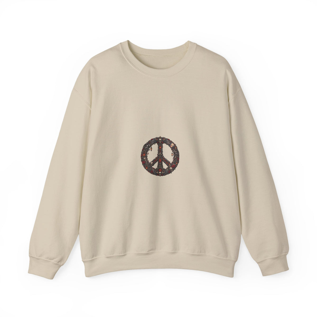 Peace Sign Crewneck Sweatshirt — Vintage Floral Peace Symbol Graphic