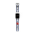 Watch Band — Blue Stripes with Water Droplets Smartwatch Band