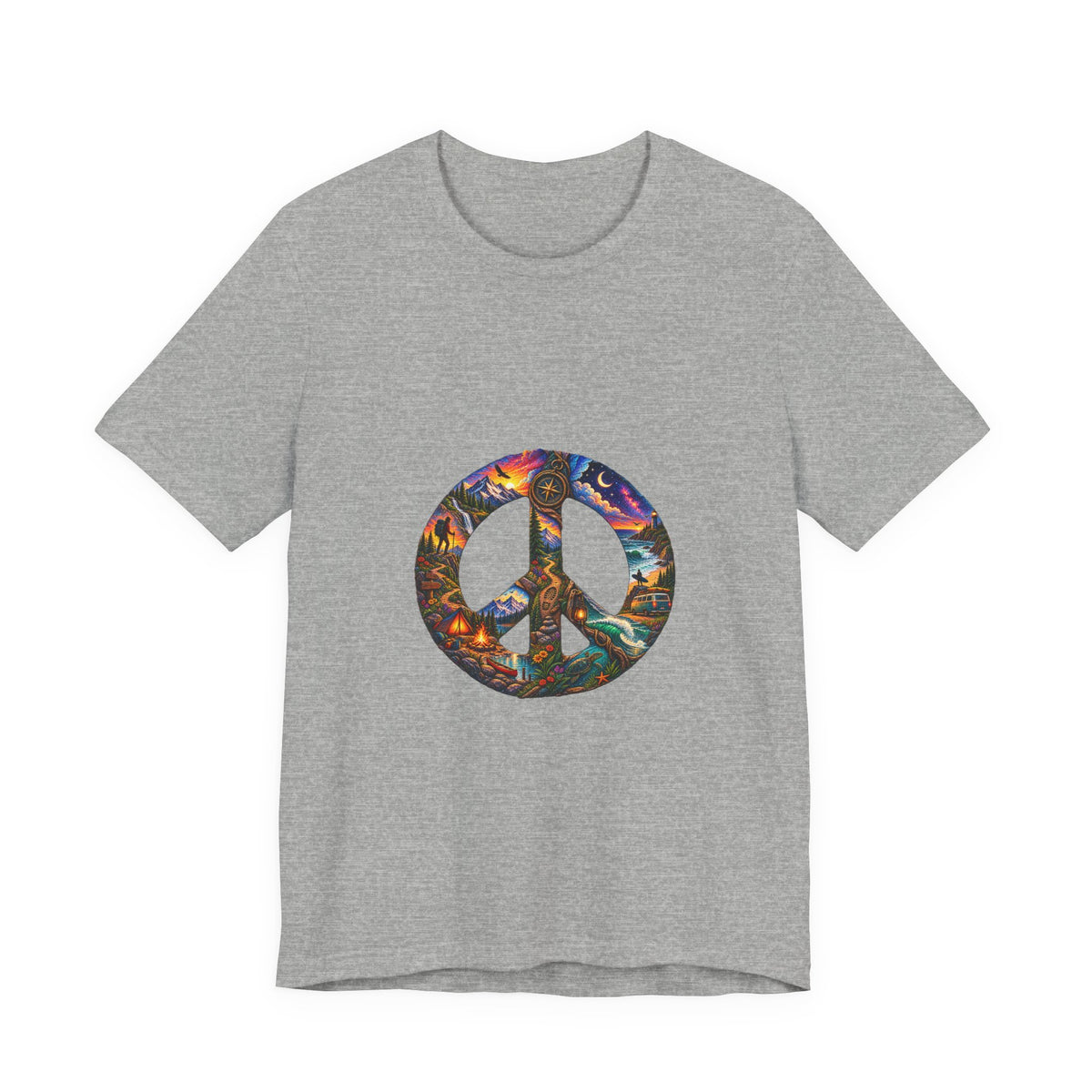 Peace Sign Tie-Dye T-Shirt — Retro Hippie Graphic Tee