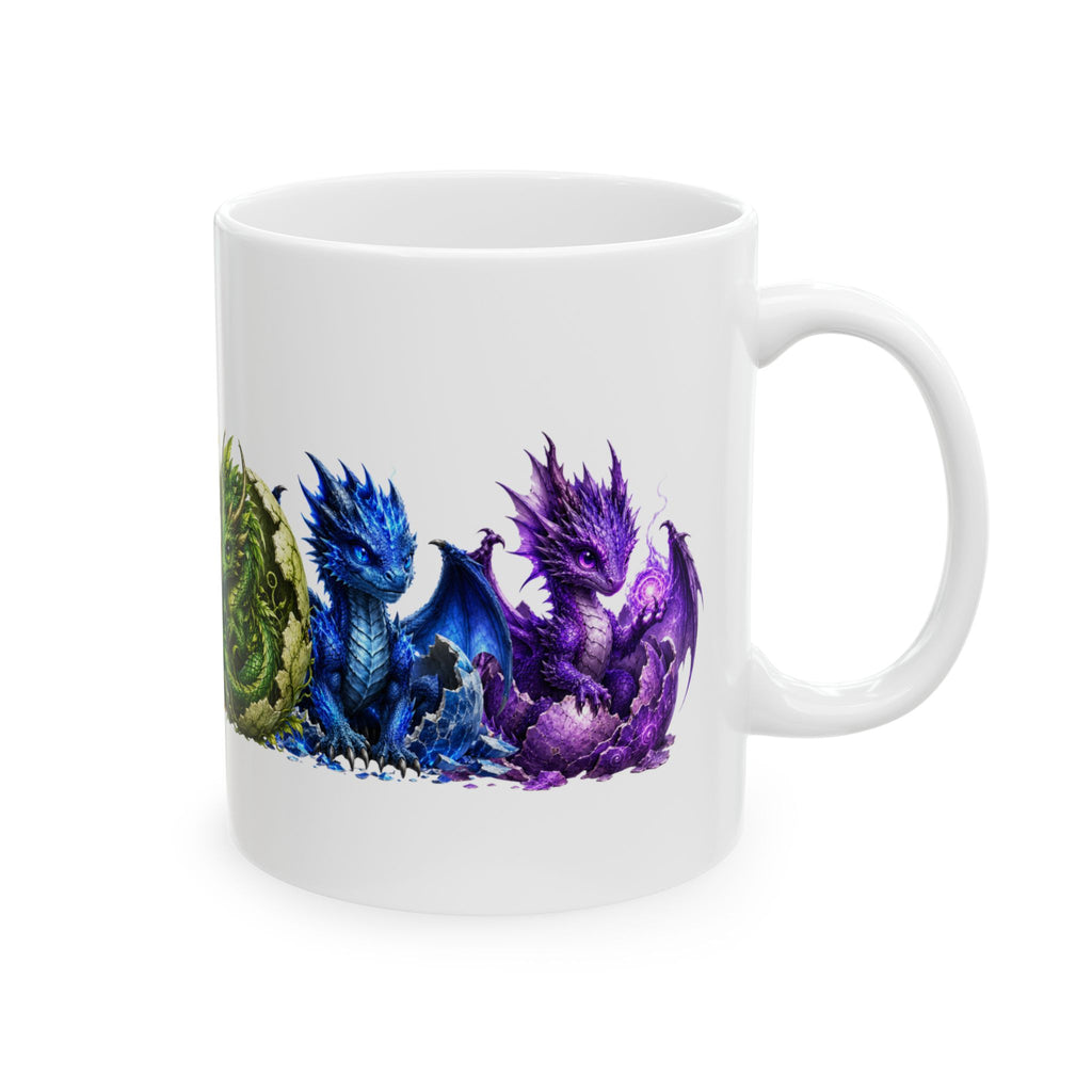 Baby Dragon Parade Ceramic Mug – Colorful Fantasy Dragons 11oz/15oz